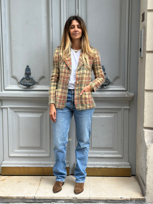 Blazer à carreaux Valentino