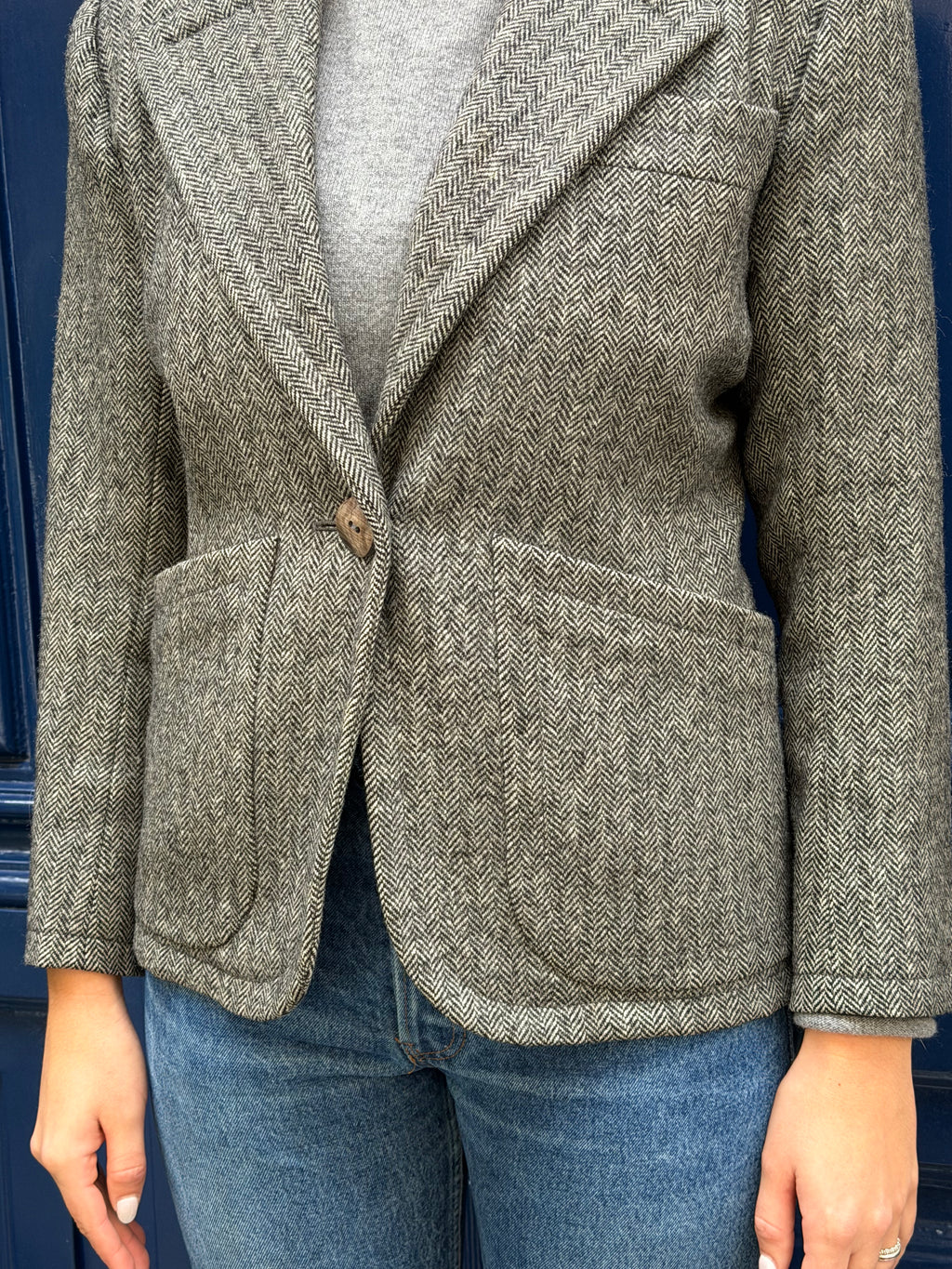 Veste Yves Saint Laurent en laine à chevrons
