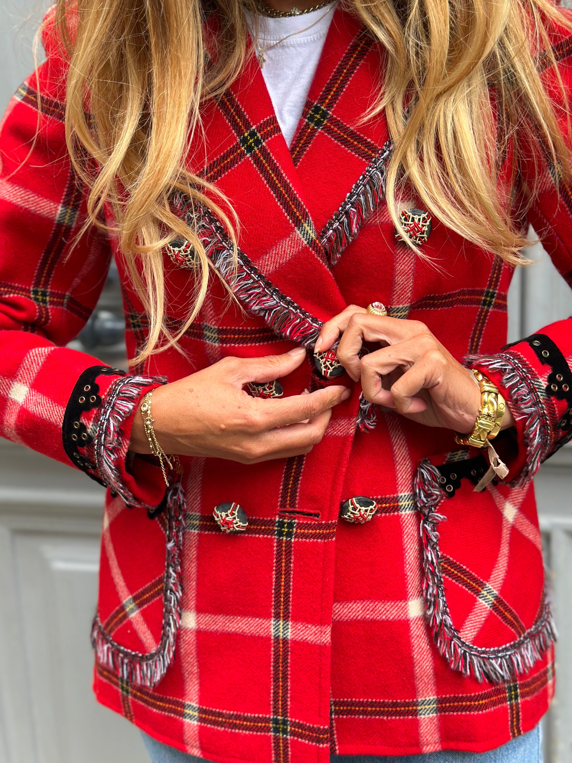 Blazer à carreaux Christian Lacroix