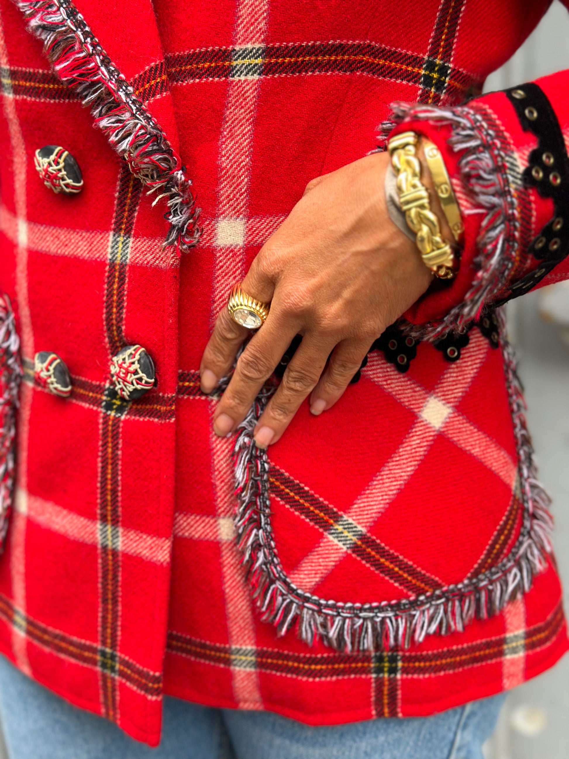 Blazer à carreaux Christian Lacroix