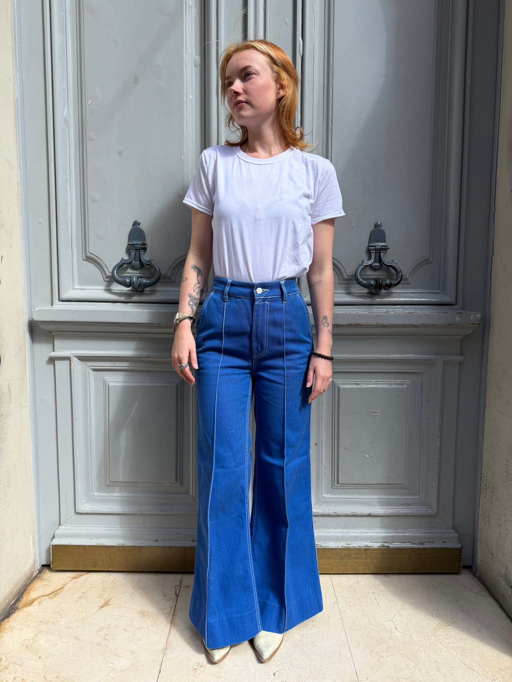 Pantalon Zimmermann bleu électrique