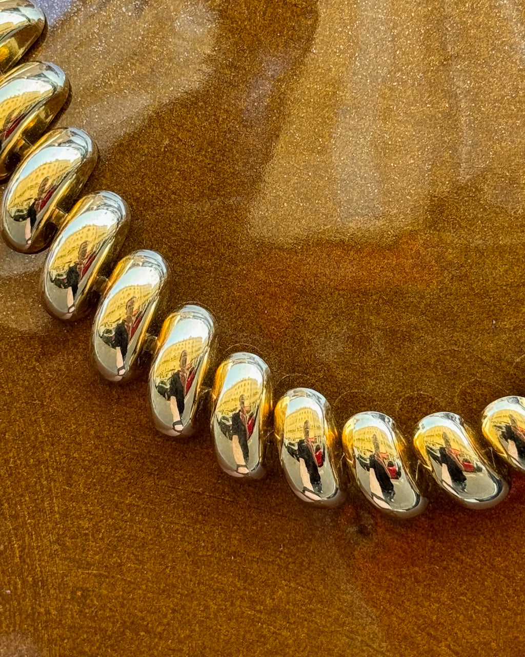 Collier à maillons doré Napier