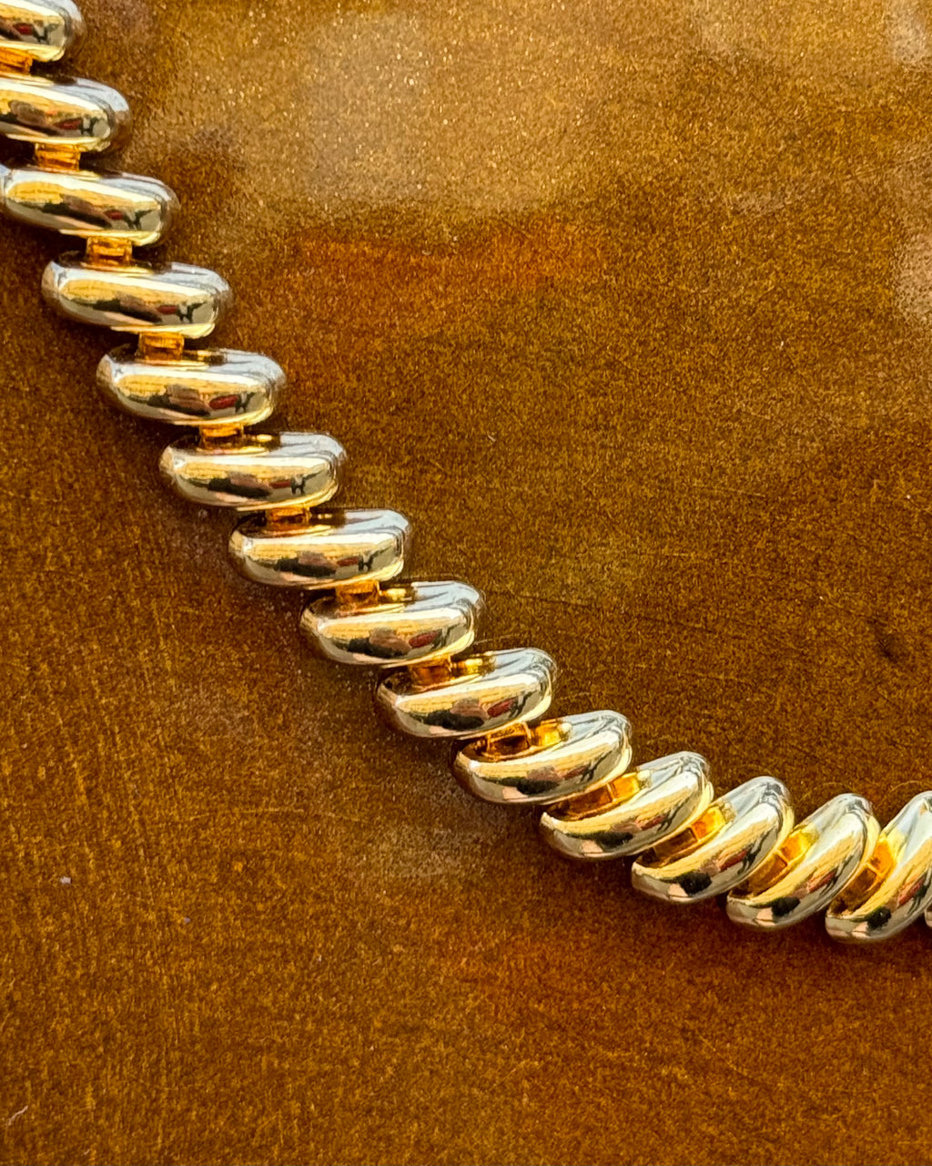 Collier à maillons ovales doré Napier
