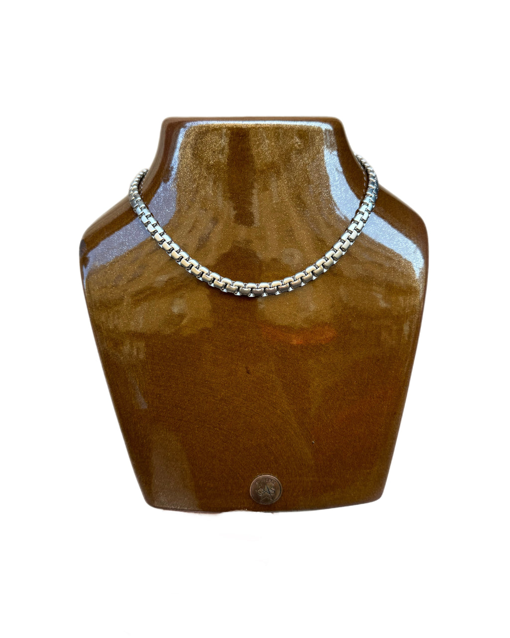 Collier en métal argenté