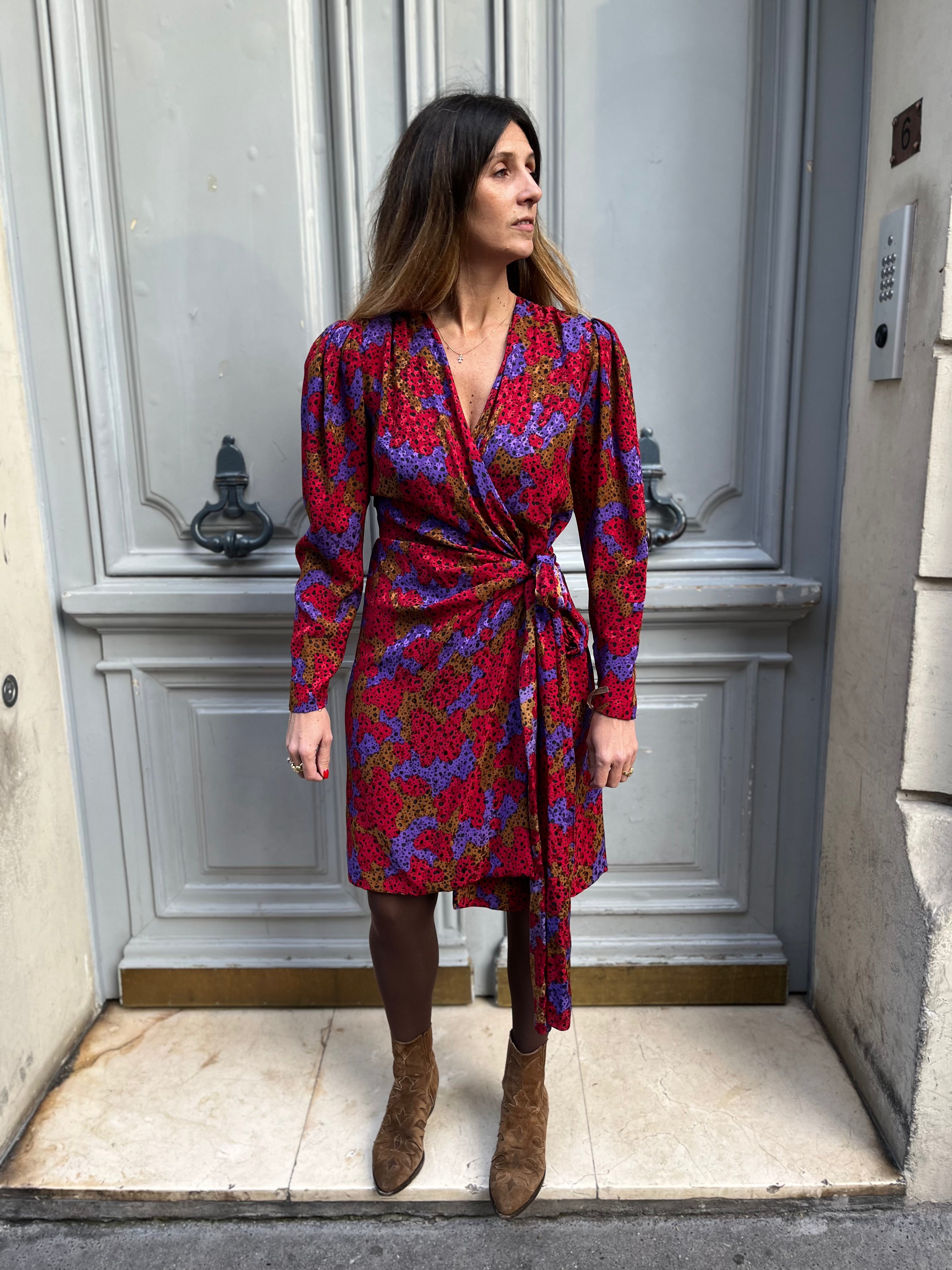 Robe cache-cœur YSL Rive Gauche