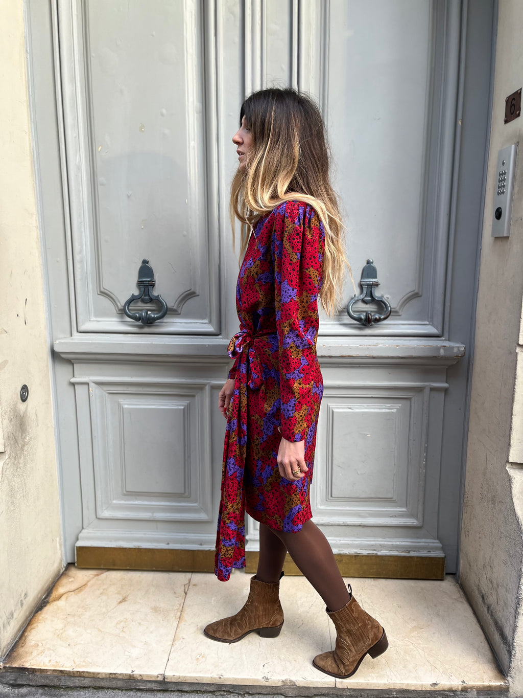 Robe cache-cœur YSL Rive Gauche
