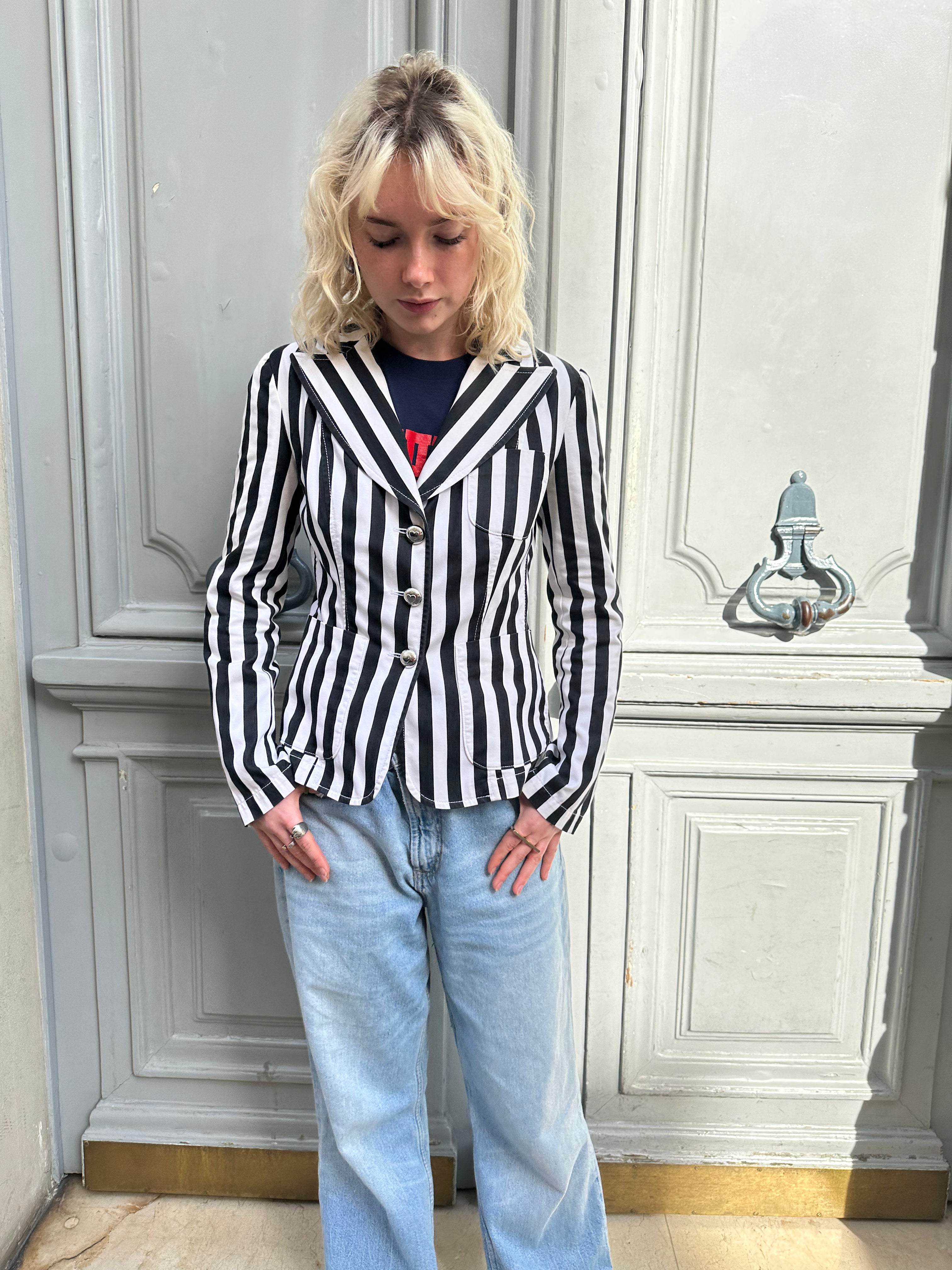 Veste rayée Moschino