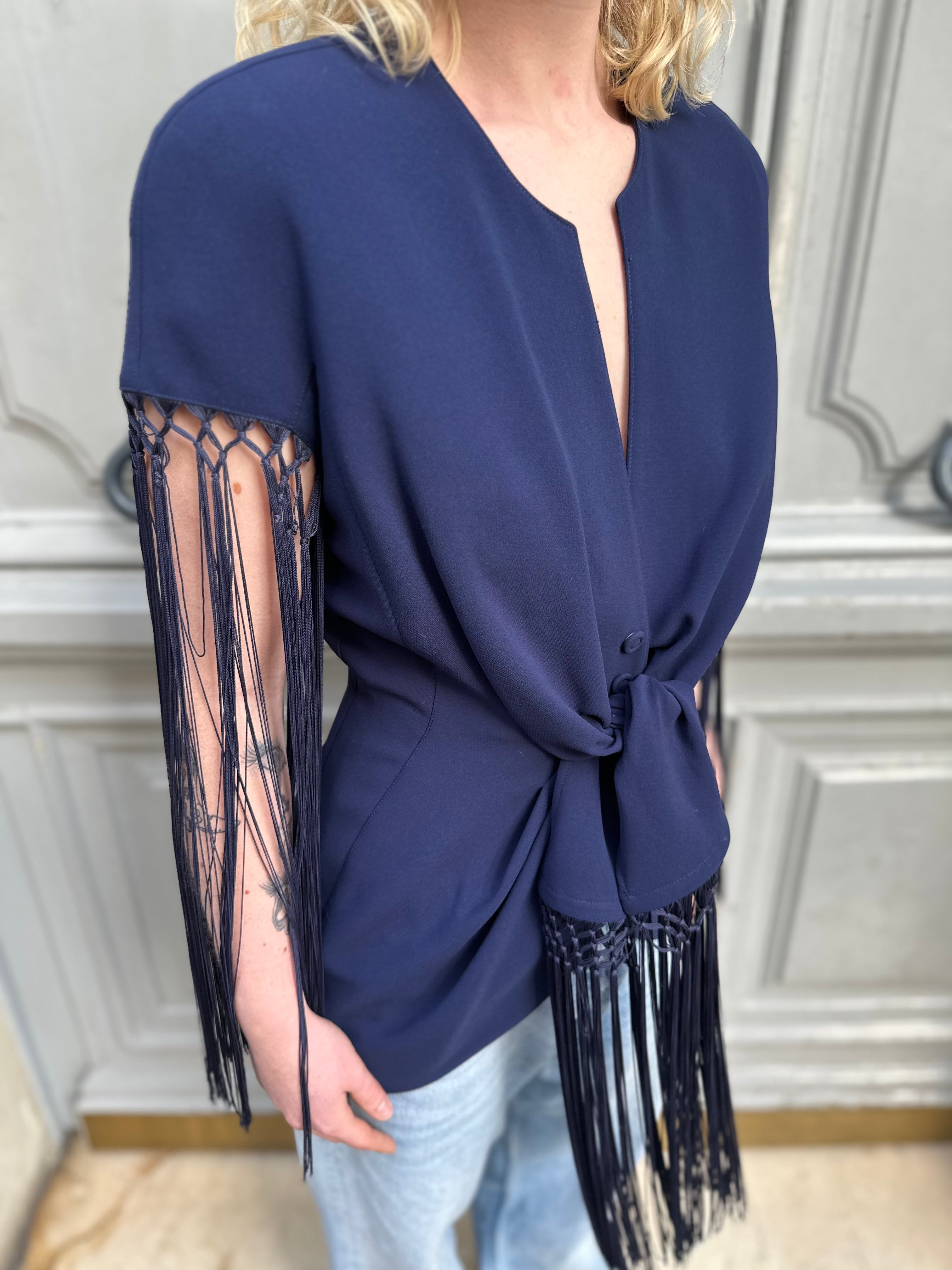 Veste bleu marine Mugler