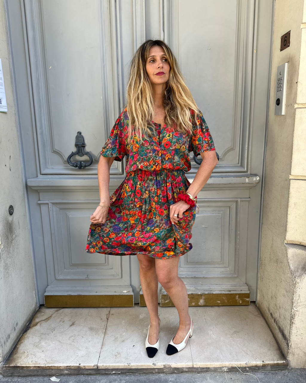 Robe longue fleurie