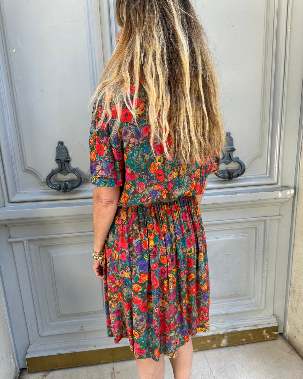 Robe longue fleurie