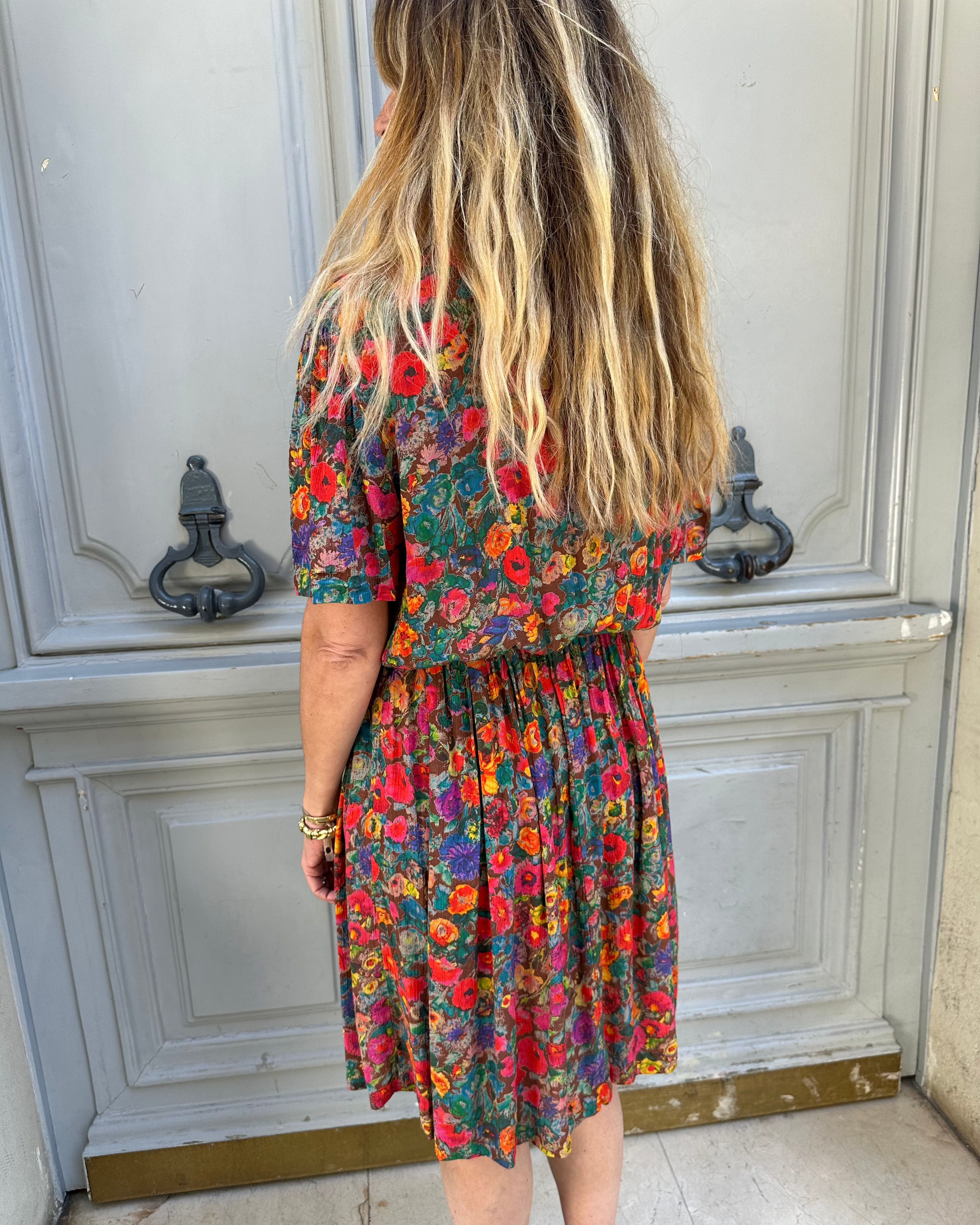 Robe longue fleurie