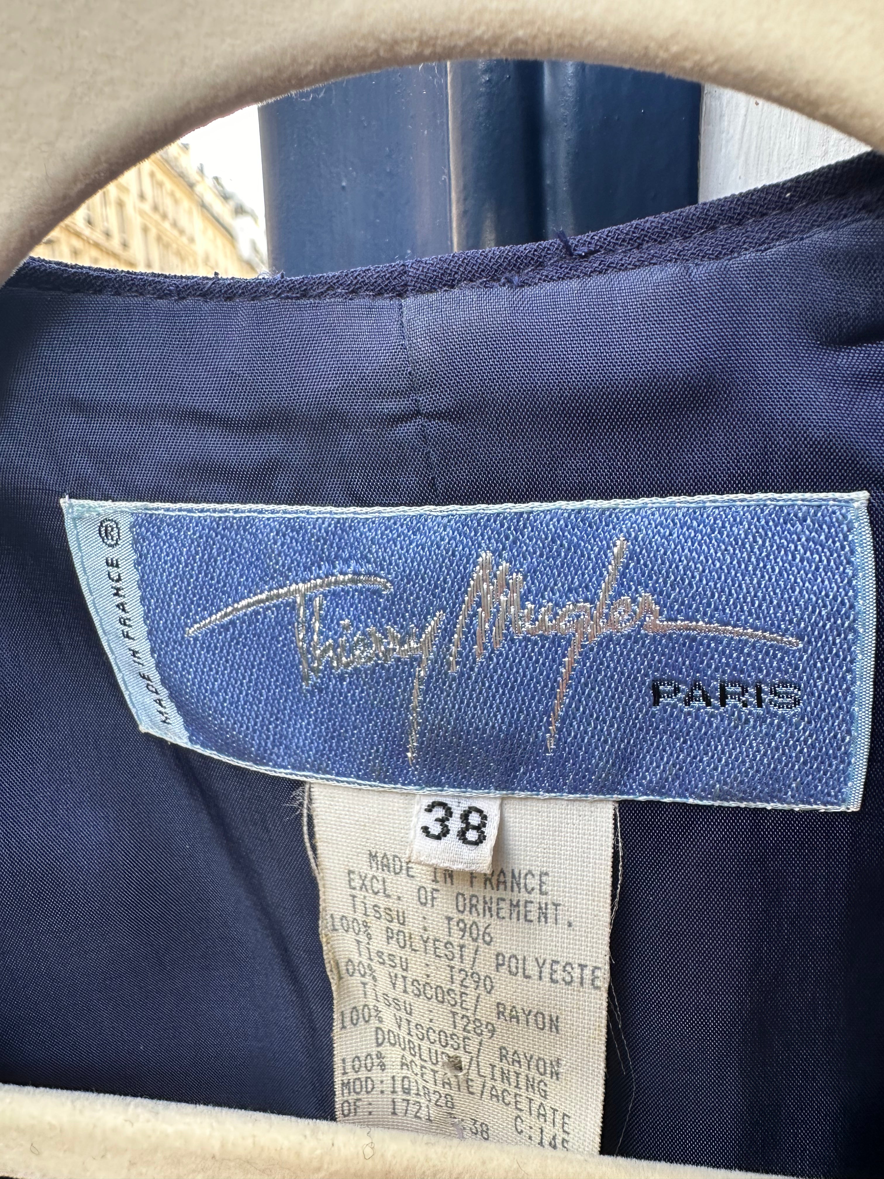 Veste bleu marine Mugler