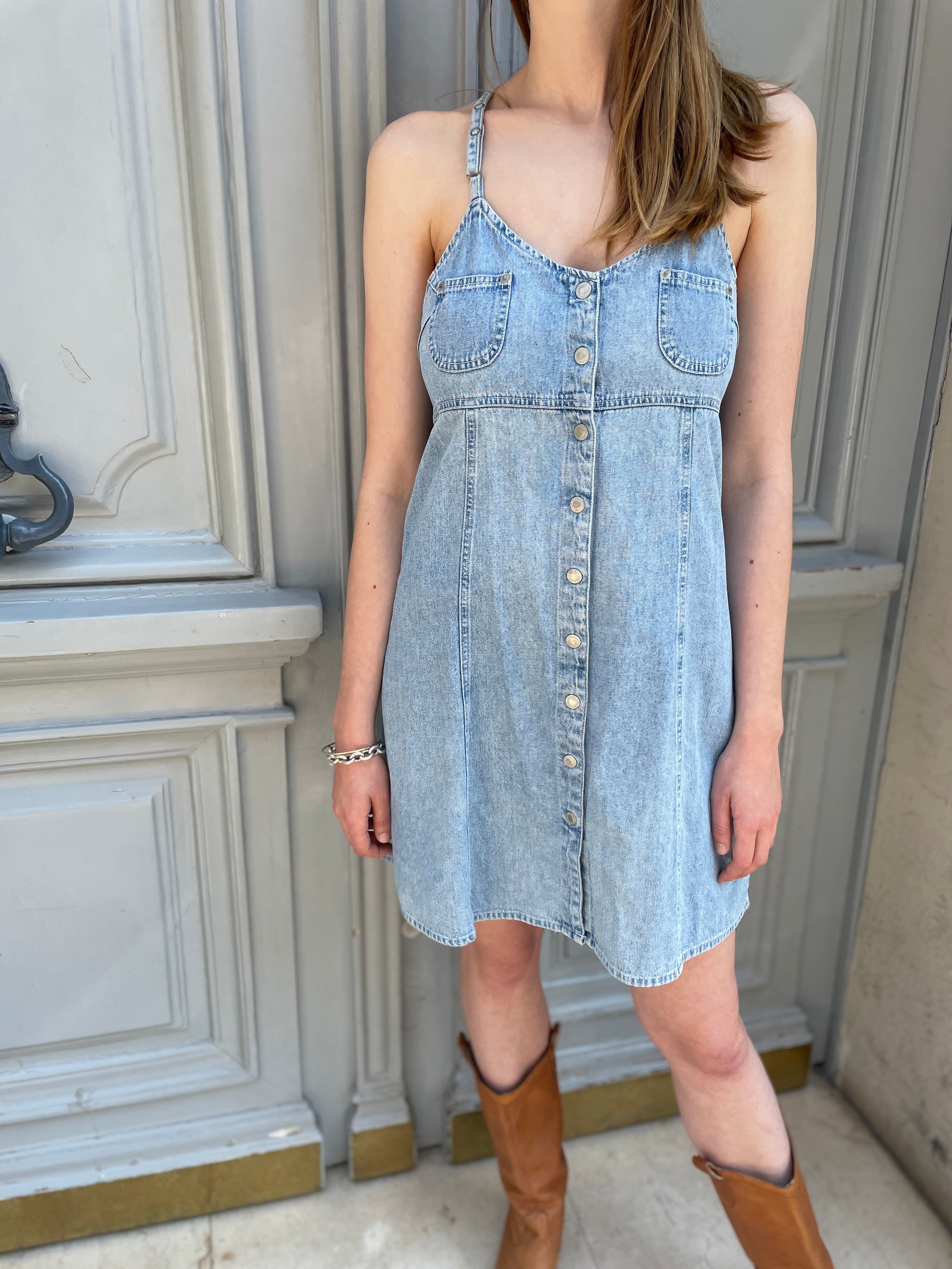 Mini robe en jean