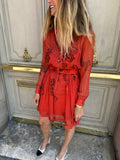 Robe fleurie en soie Mayle