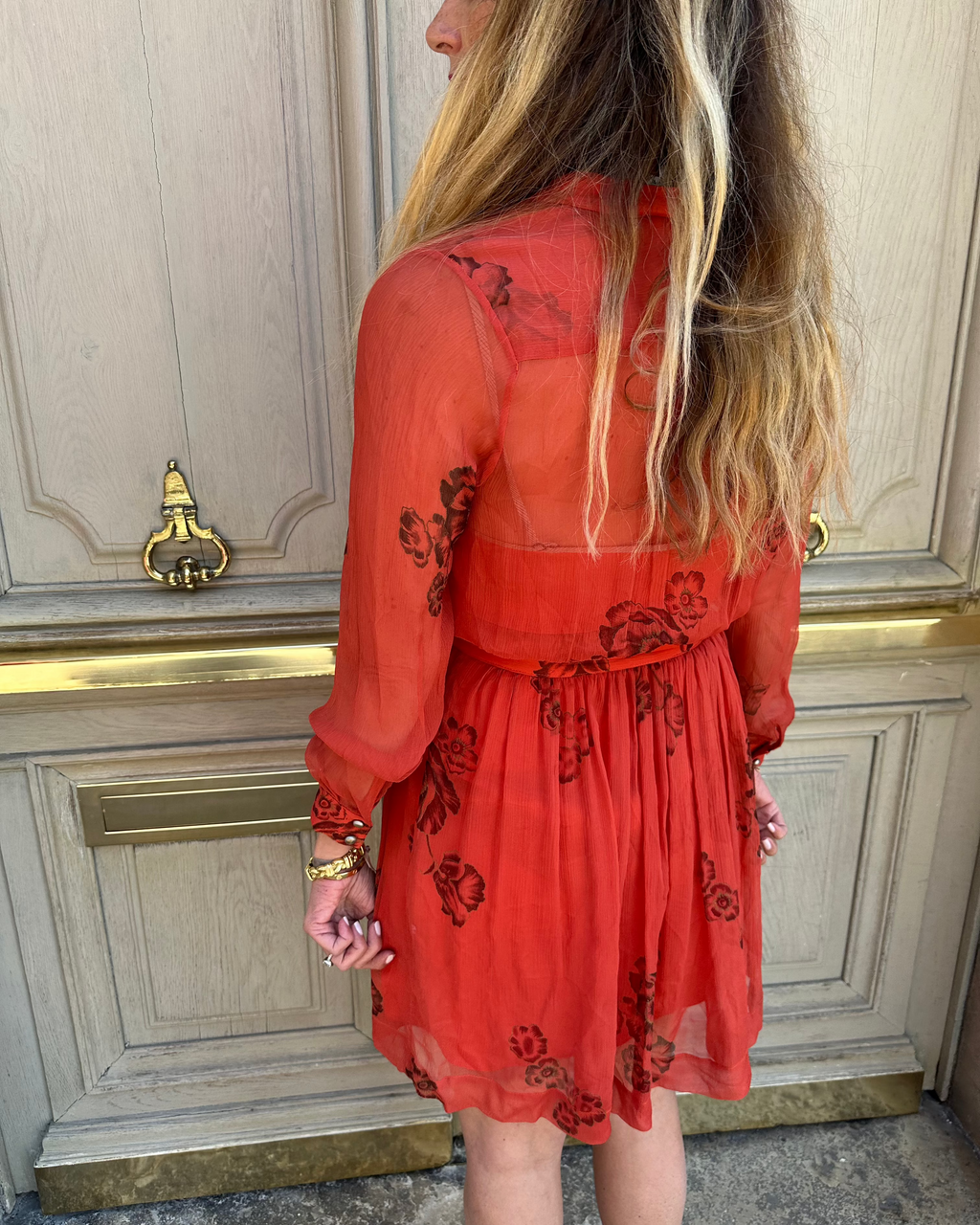 Robe fleurie en soie Mayle