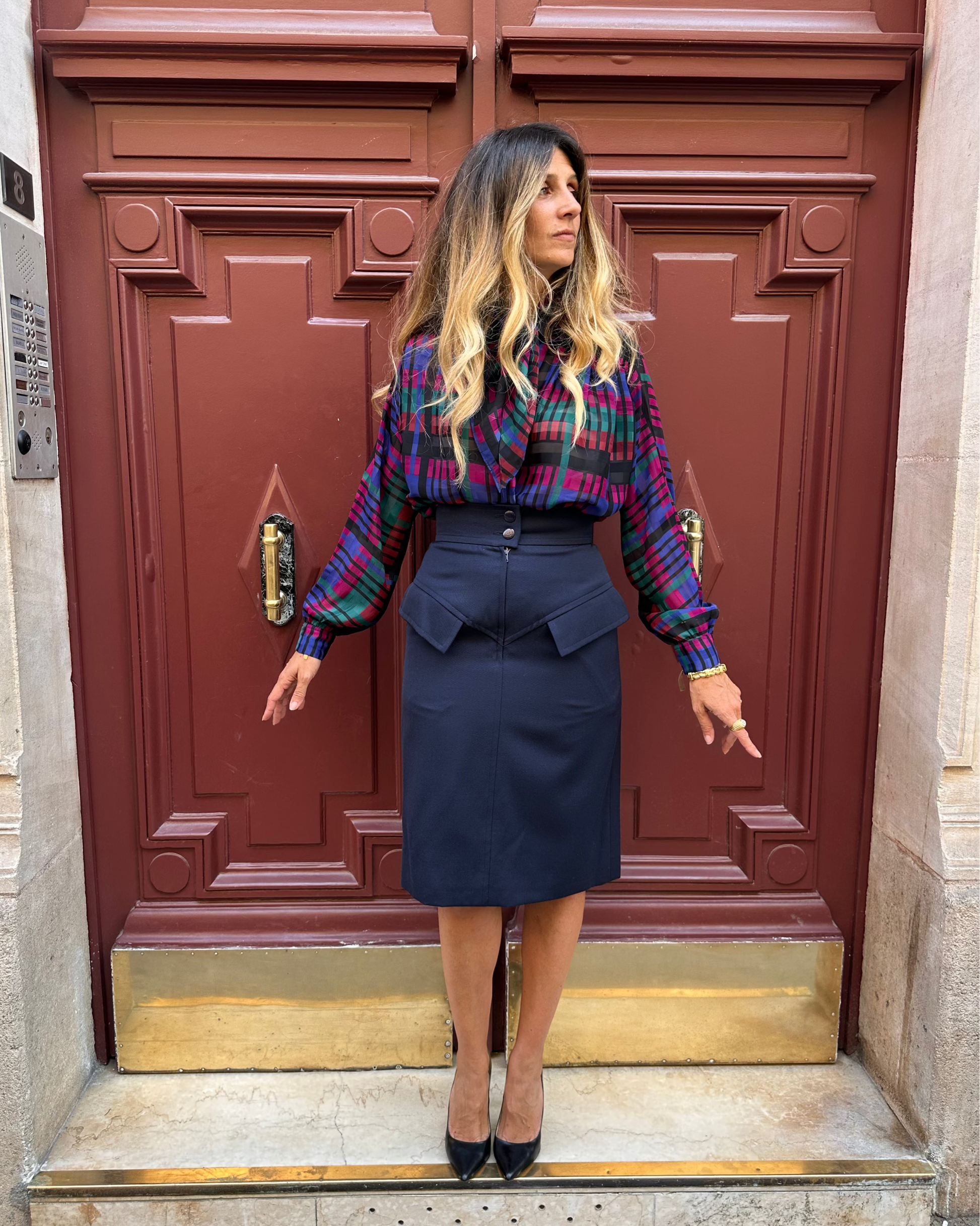 Jupe marine YSL Rive Gauche