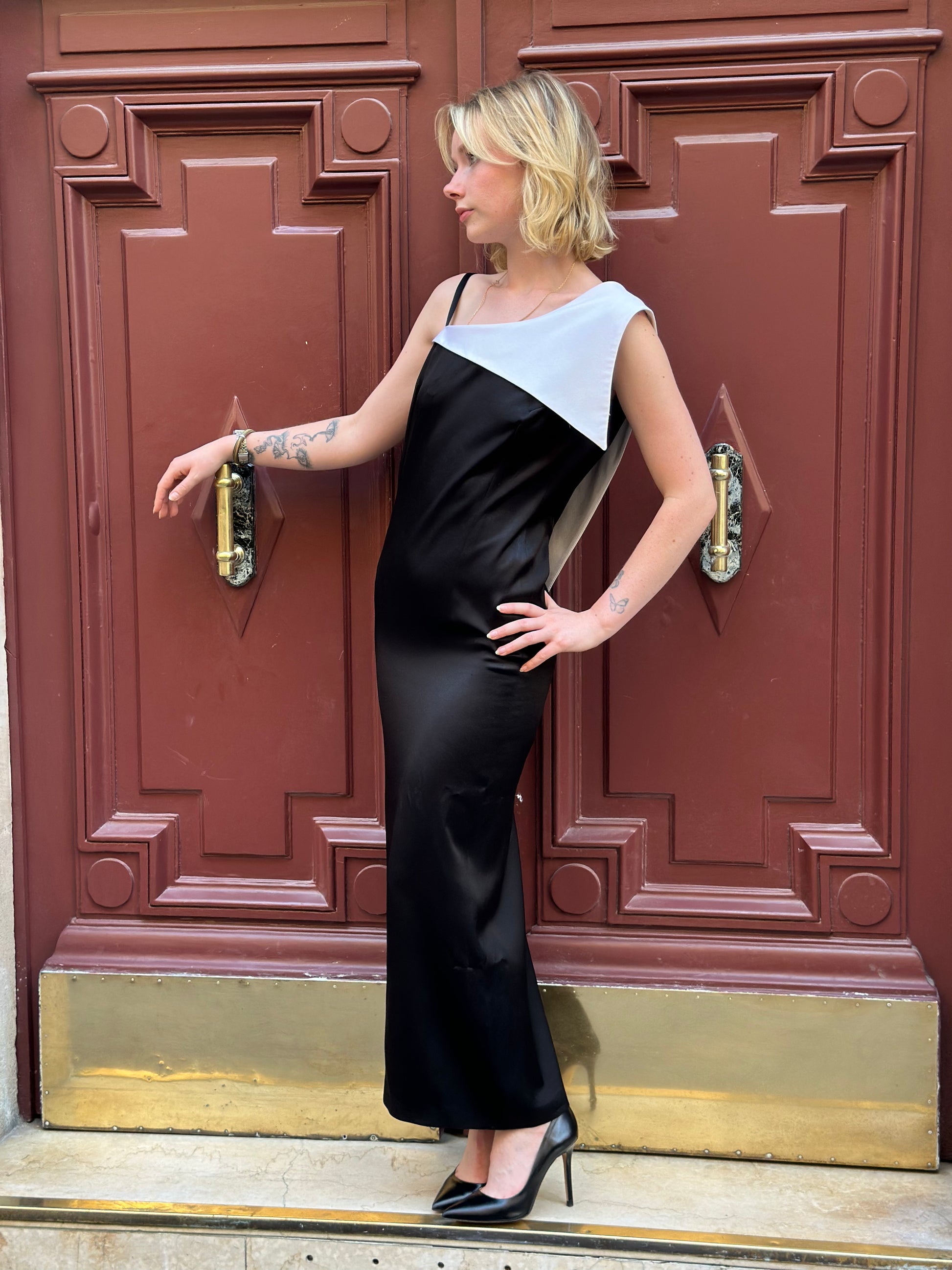 Robe longue asymétrique