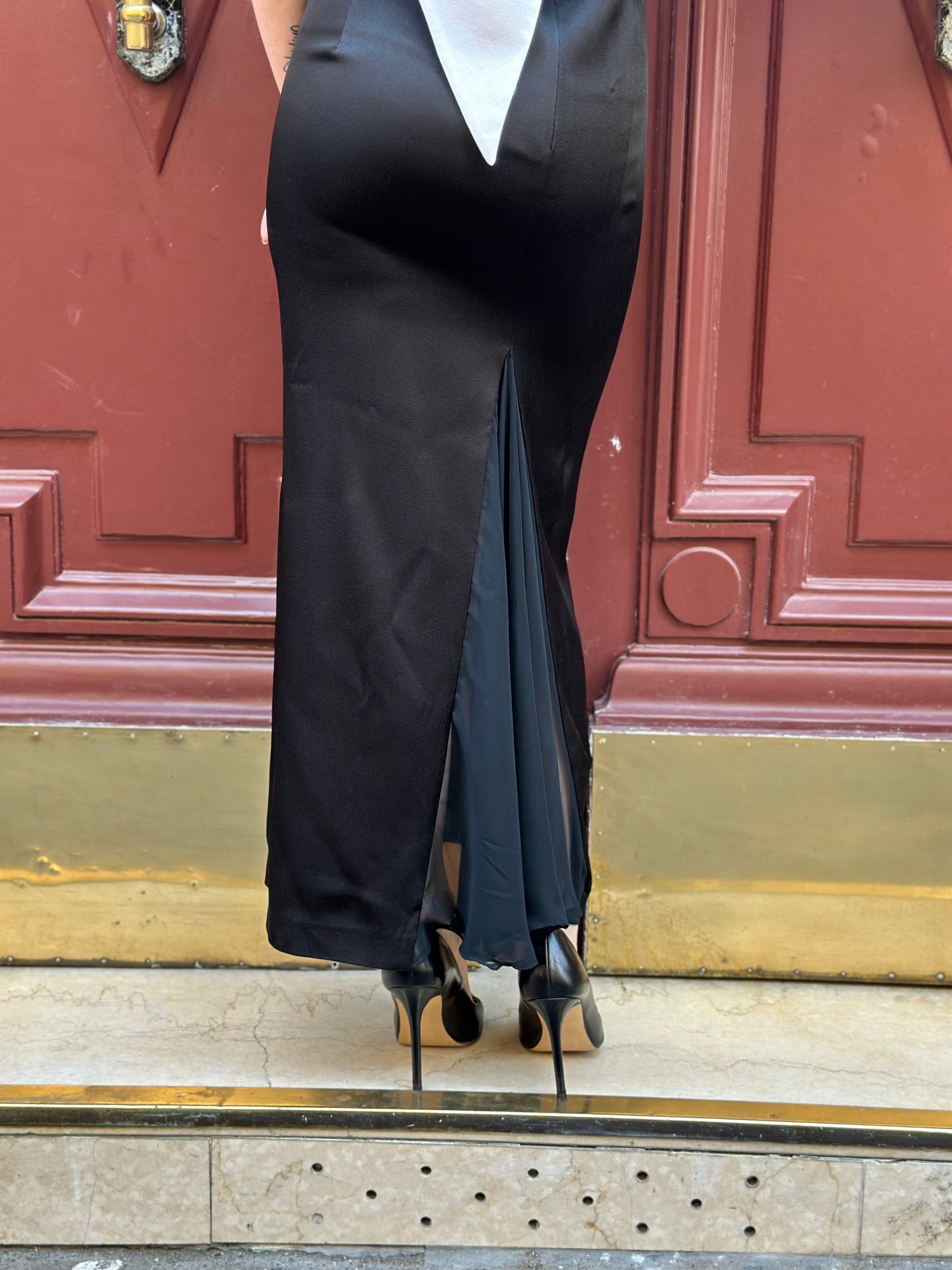 Robe longue asymétrique