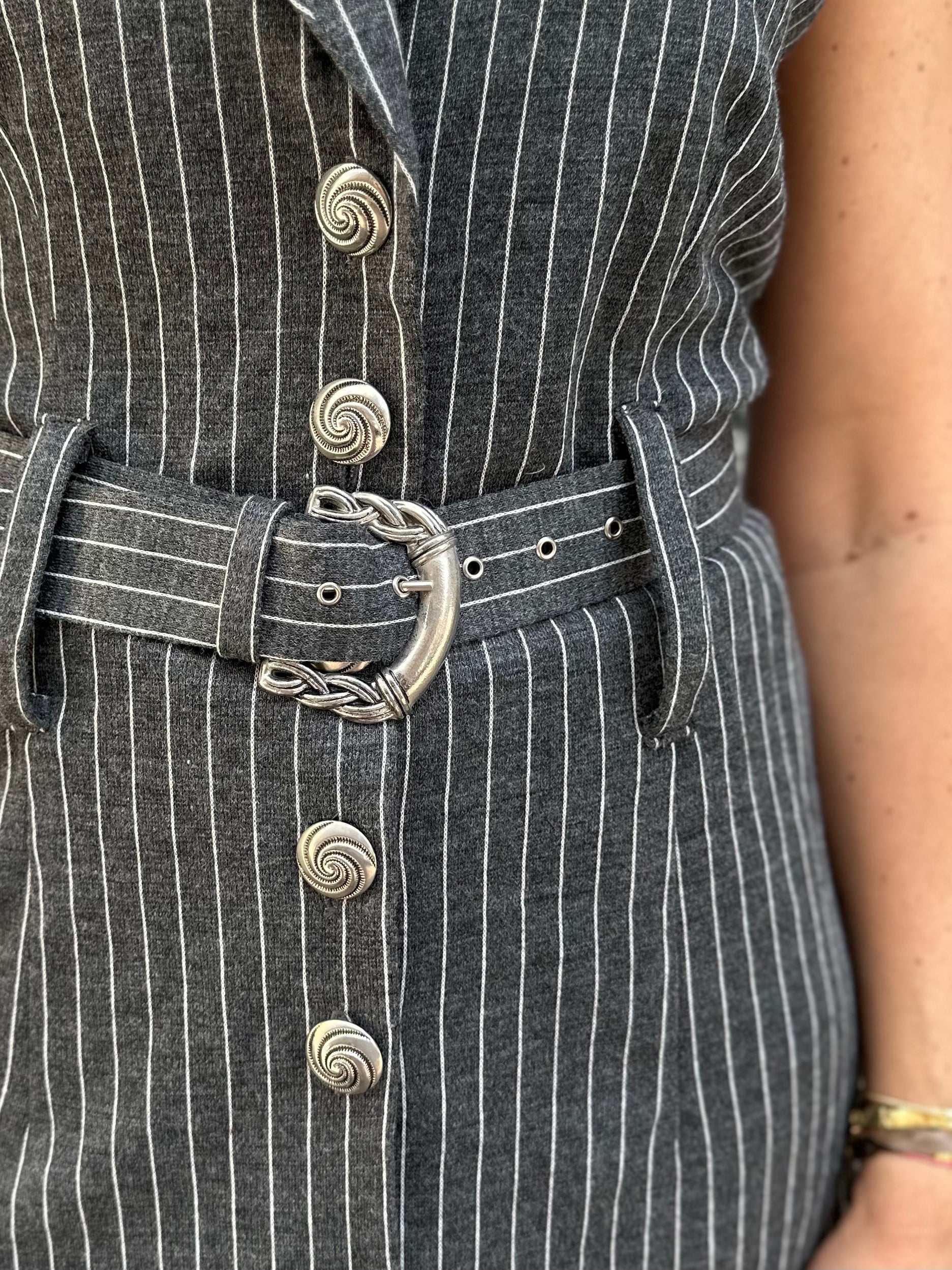 Ensemble rayée gris