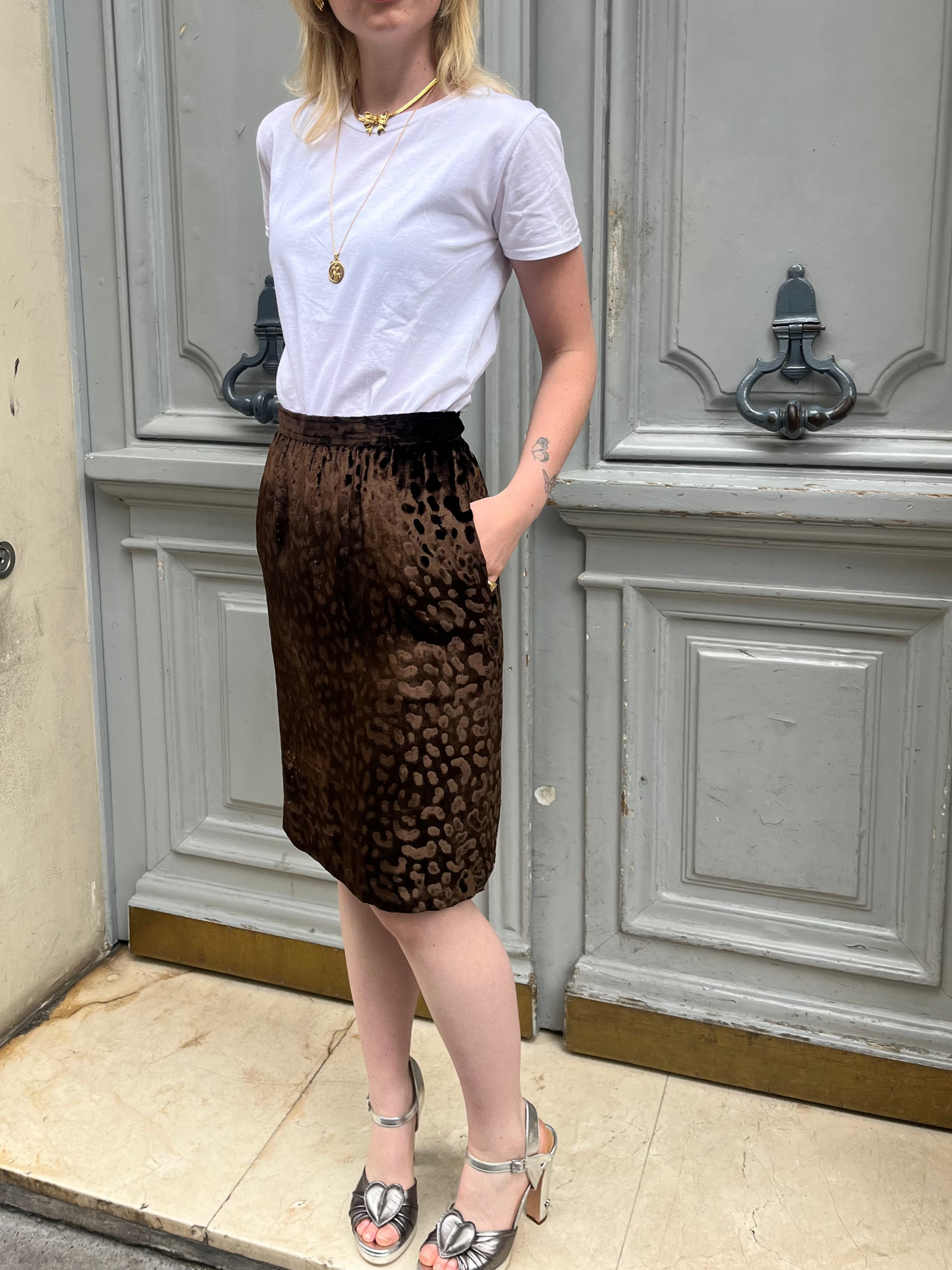 Jupe velours de soie - YSL Rive Gauche