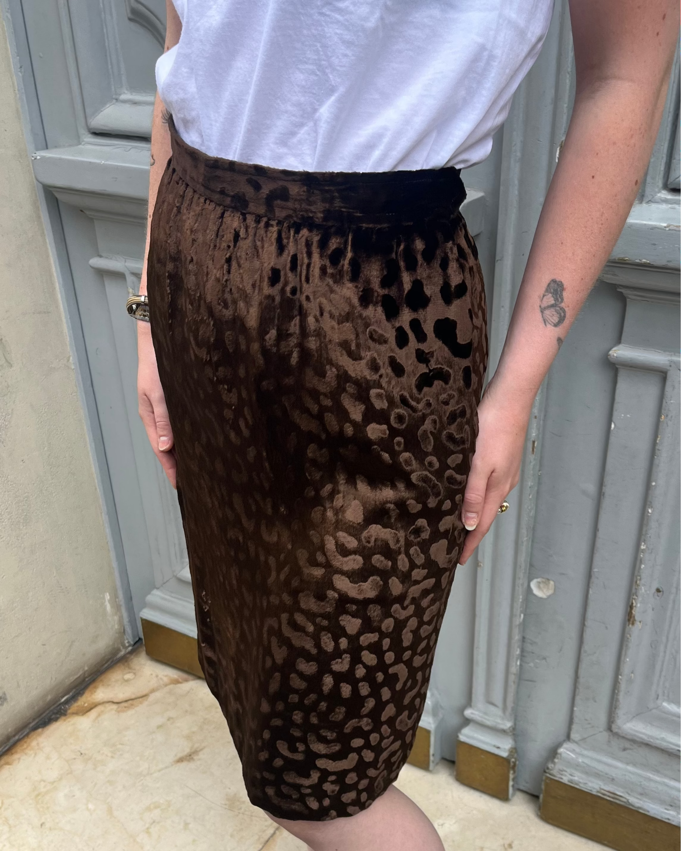 Jupe velours de soie - YSL Rive Gauche