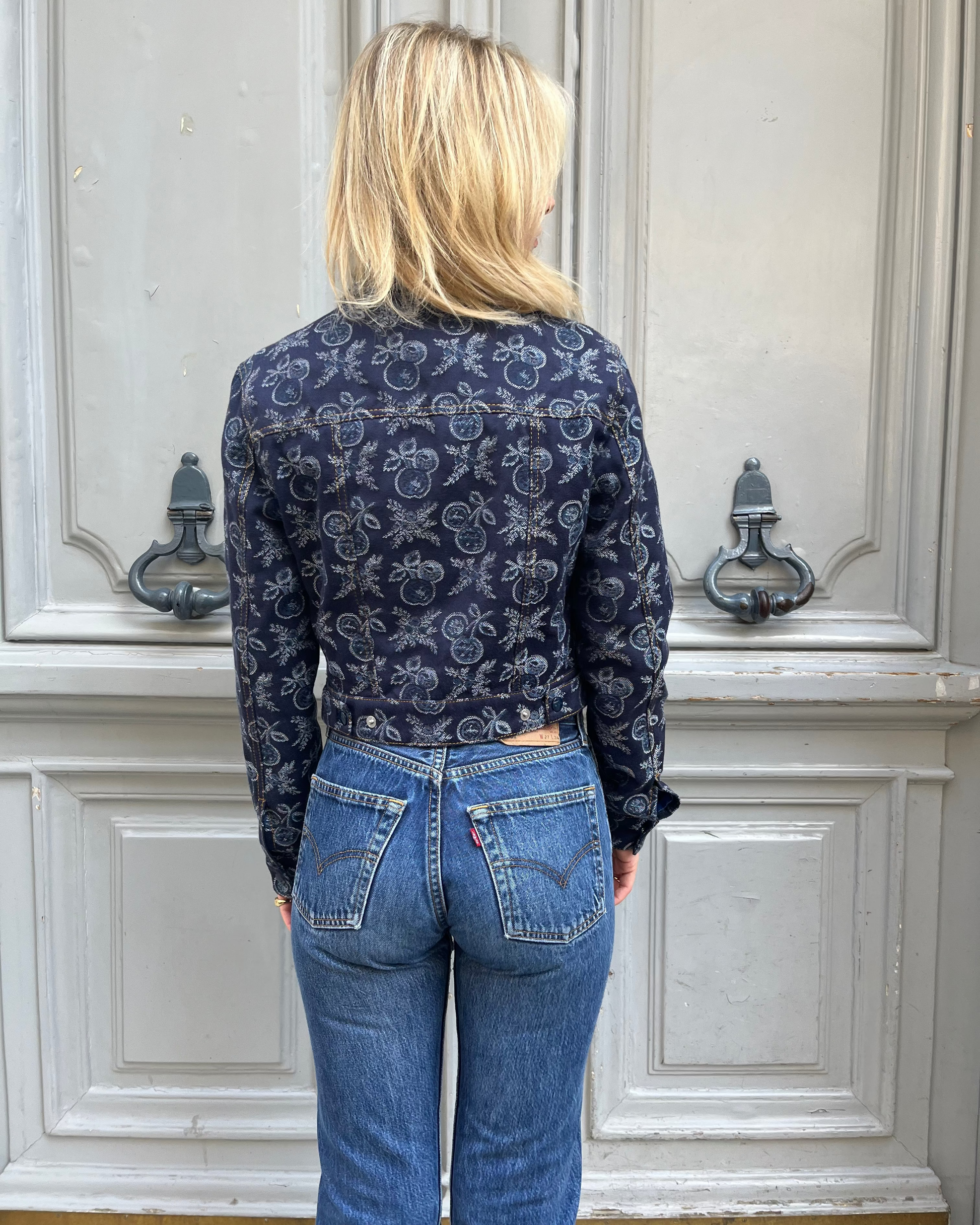 Veste en jean ETRO bleu nuit