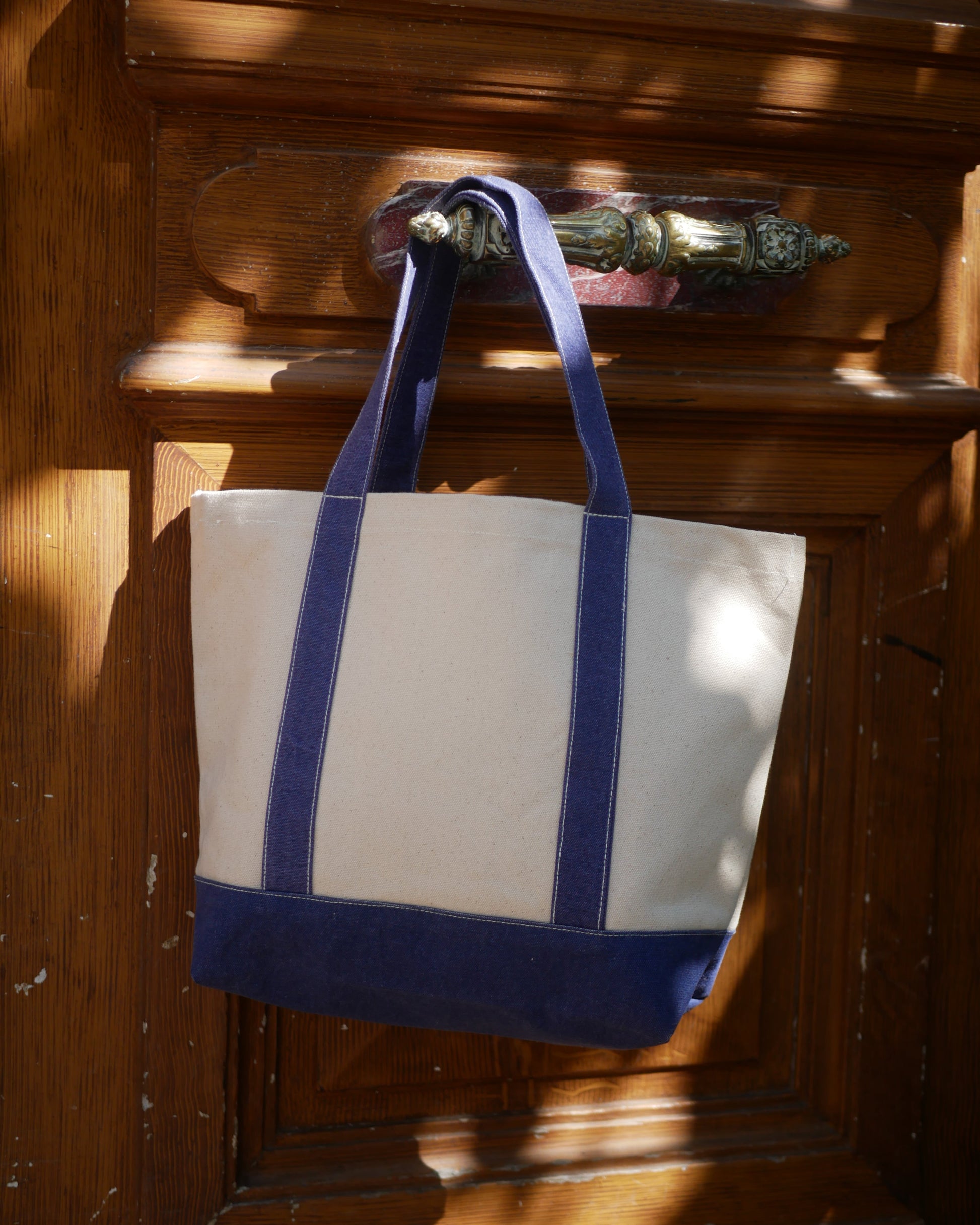 Sac en toile bicolore bleu