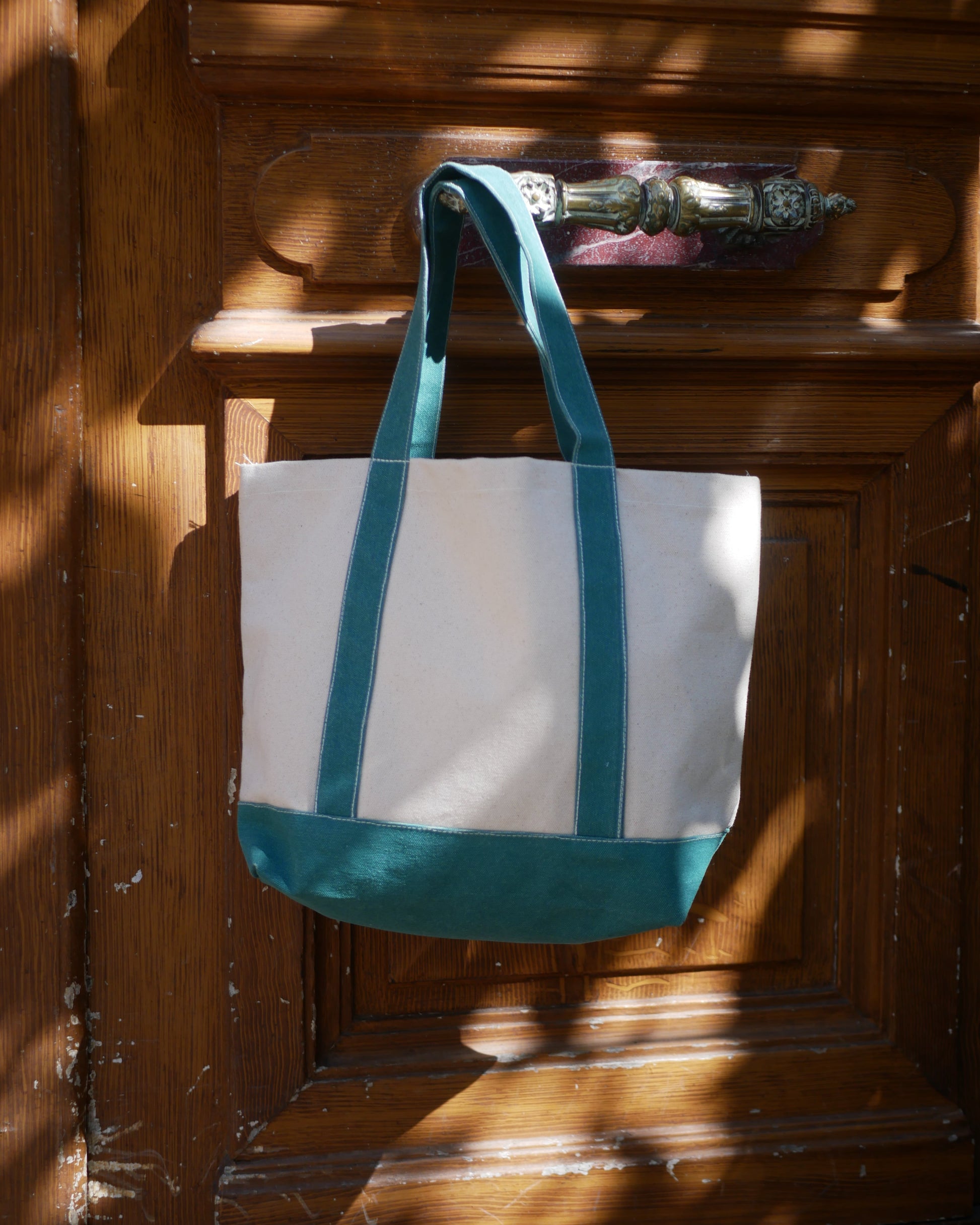 Sac en toile bicolore vert