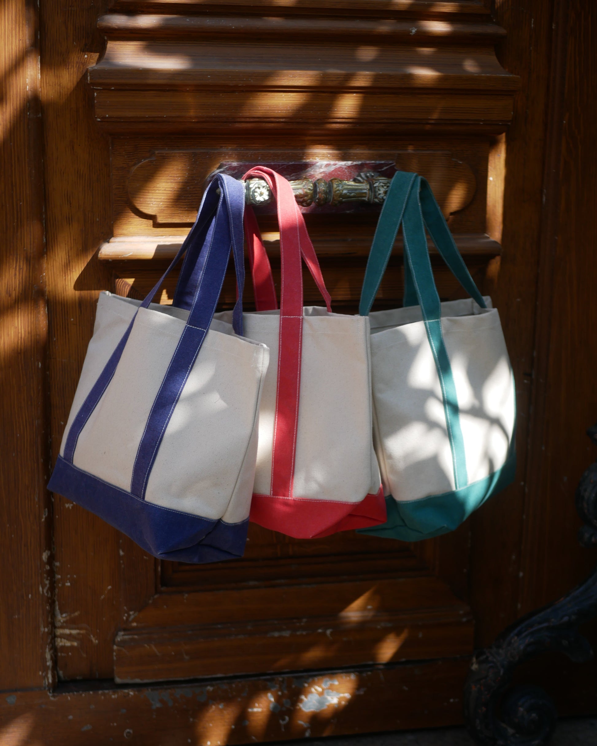 Sac en toile bicolore bleu