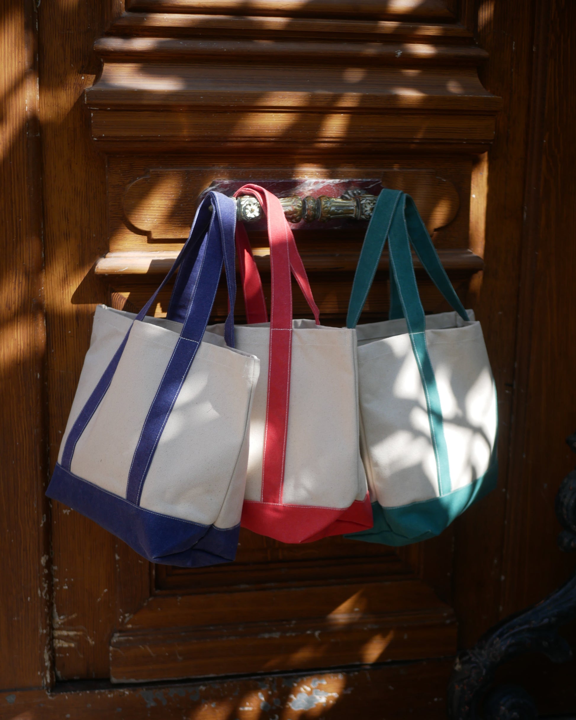 Sac en toile bicolore rouge