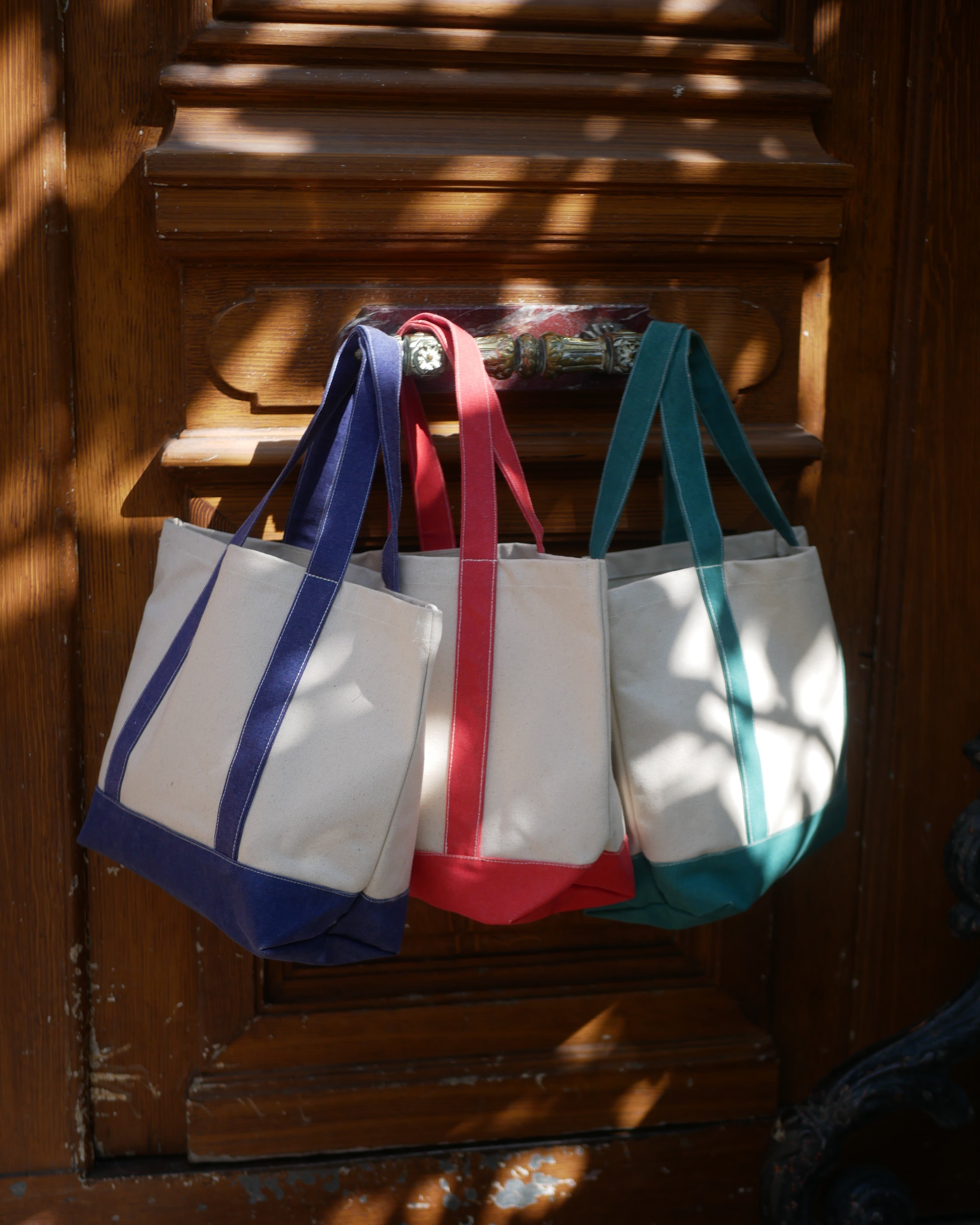 Sac en toile bicolore rouge