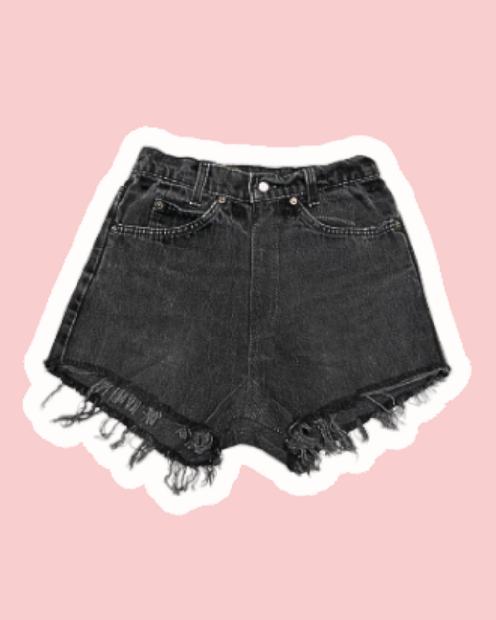 Short en jean Levi's gris/noir