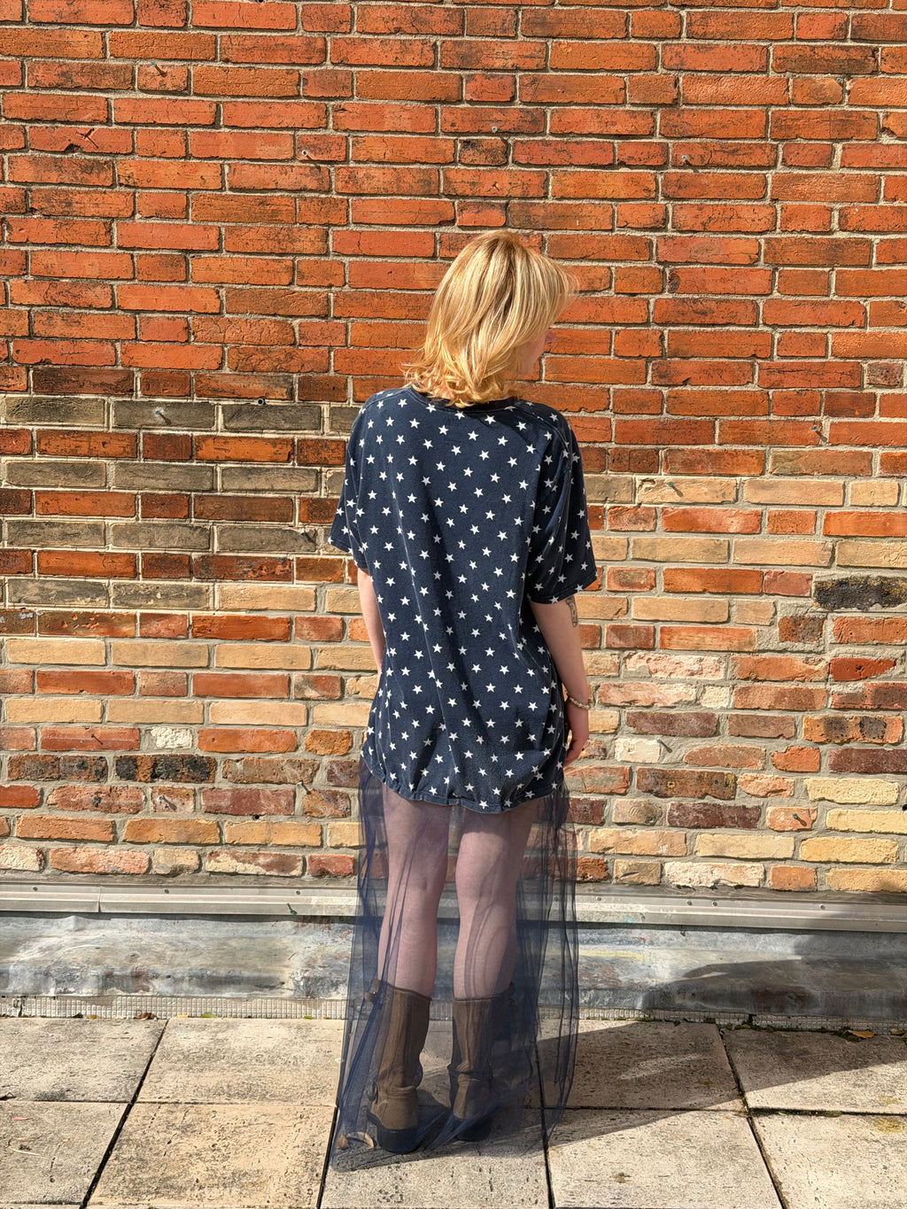 Robe upcyclée The North Face étoiles et tulle