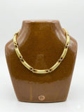 Collier vintage maillons dorés satinés