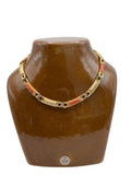 Collier vintage émaillé pastel