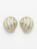 Boucles d’oreilles vintage clips vert d’eau