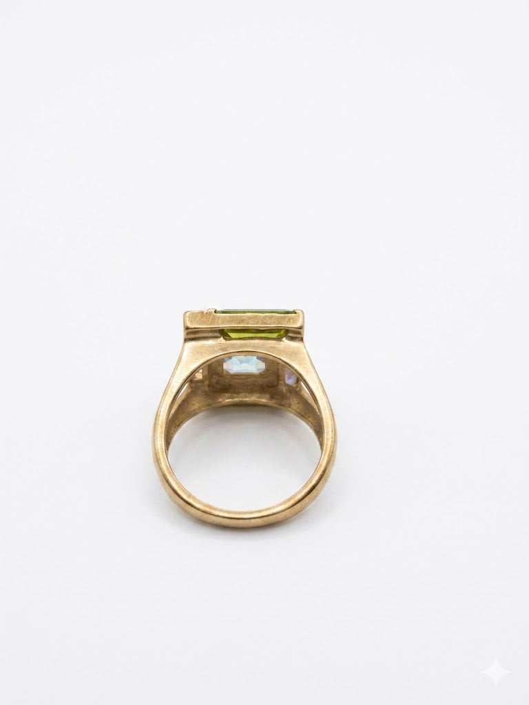 Bague vintage géométrique multicolore