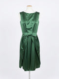 Robe Christian Dior en soie vert émeraude