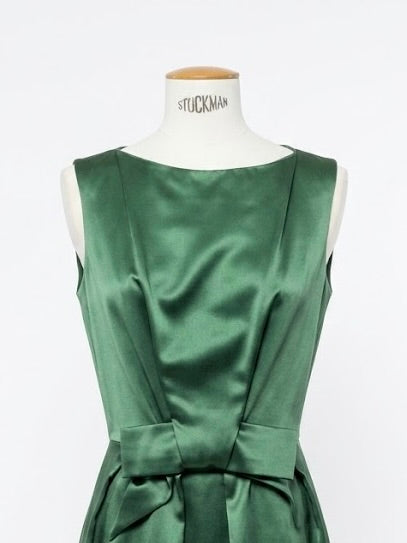 Robe Christian Dior en soie vert émeraude