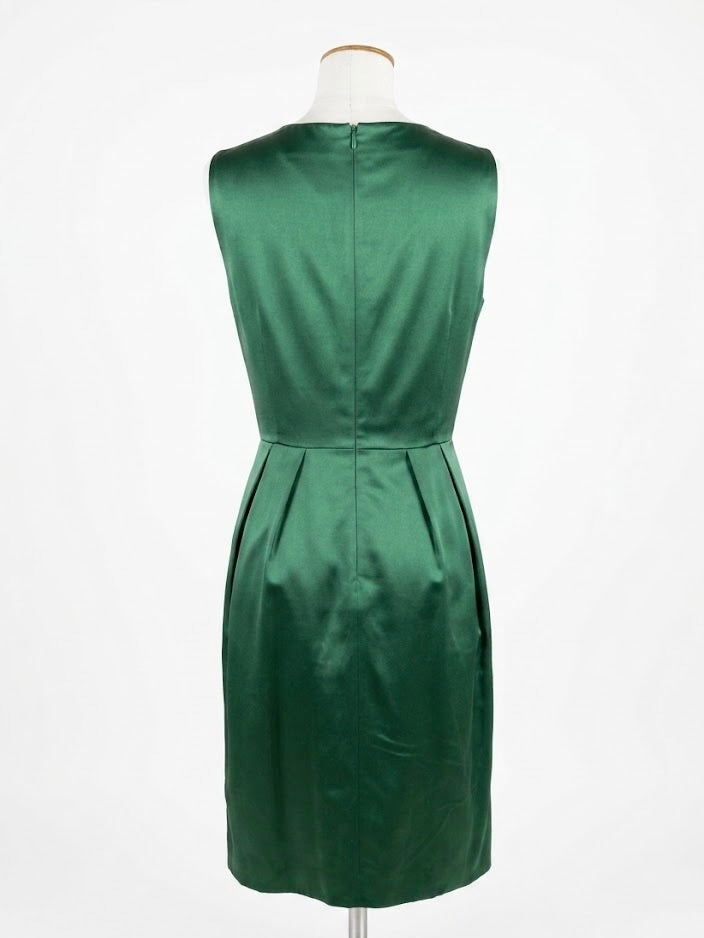 Robe Christian Dior en soie vert émeraude