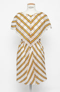 Robe Fendi rayée blanc et orange