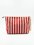 Pochette Rayée Rouge