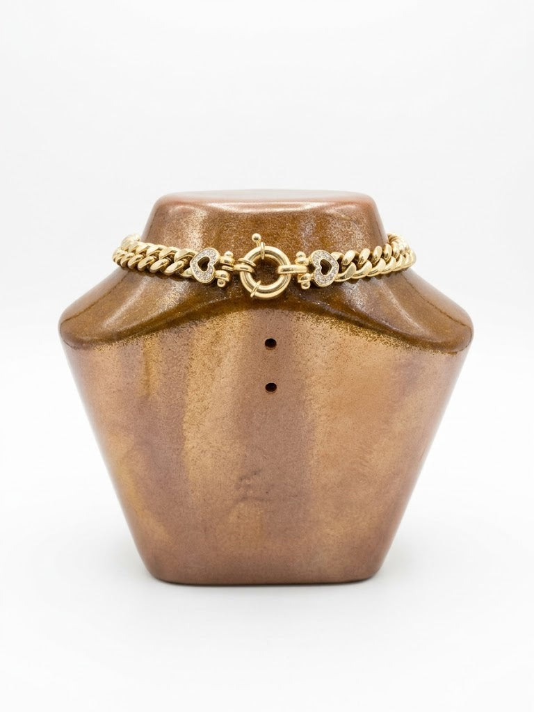 Collier Agatha maille gourmette dorée