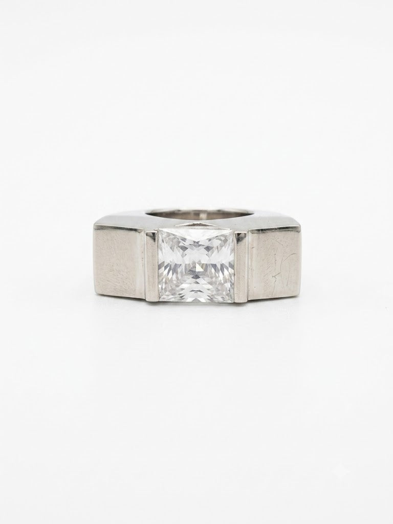 Bague vintage en argent années 80
