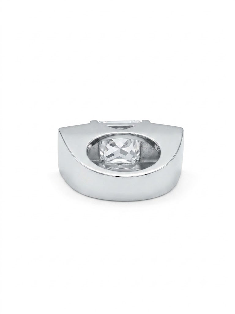 Bague vintage en argent années 80