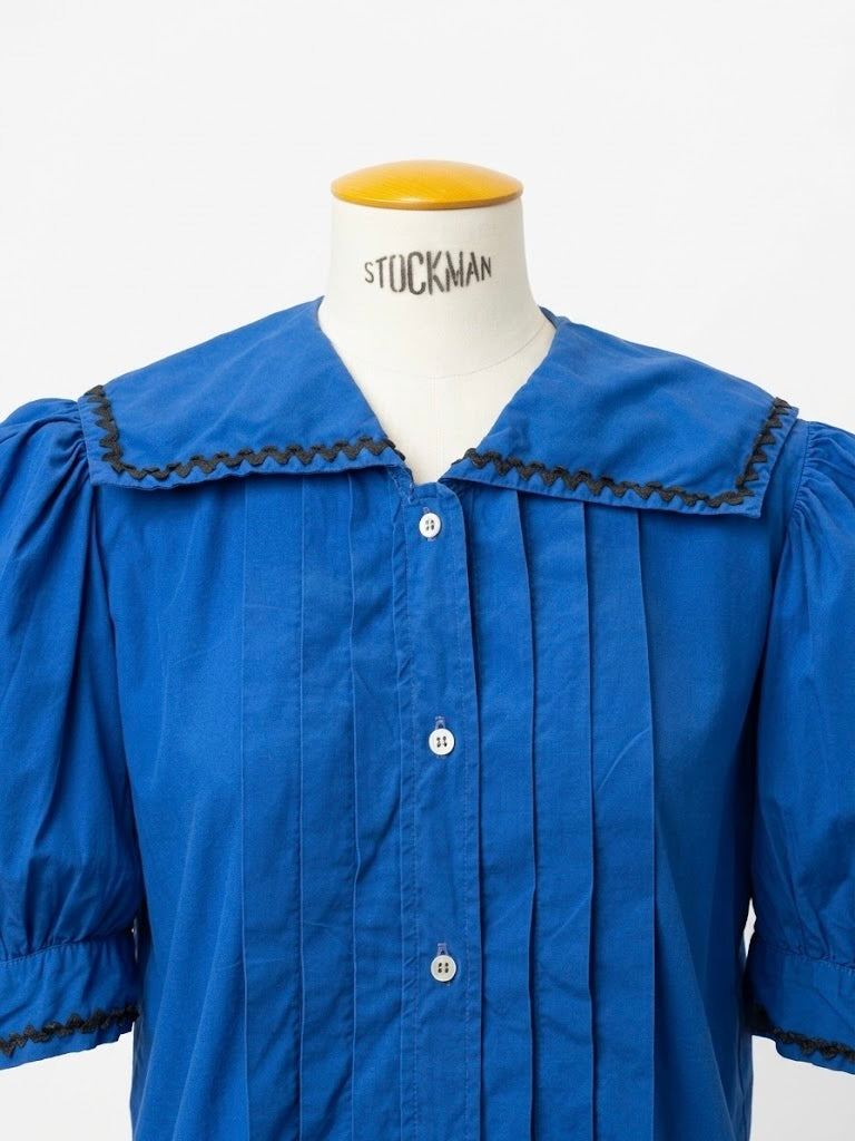 Chemisier Yves Saint Laurent en coton bleu roi