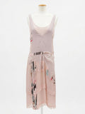 Robe Chloé en soie rose poudré