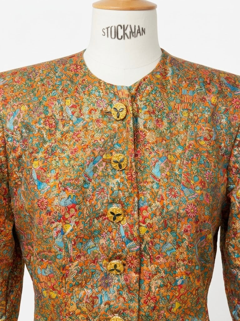 Veste Yves Saint Laurent Rive Gauche en coton métallisé