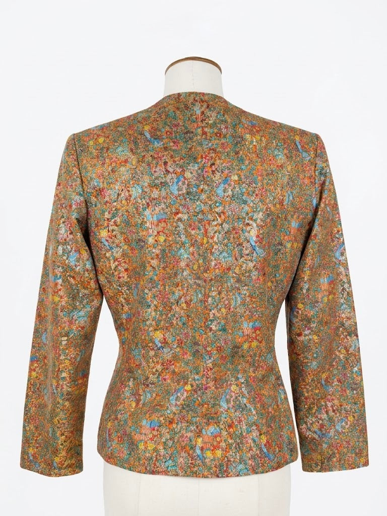 Veste Yves Saint Laurent Rive Gauche en coton métallisé