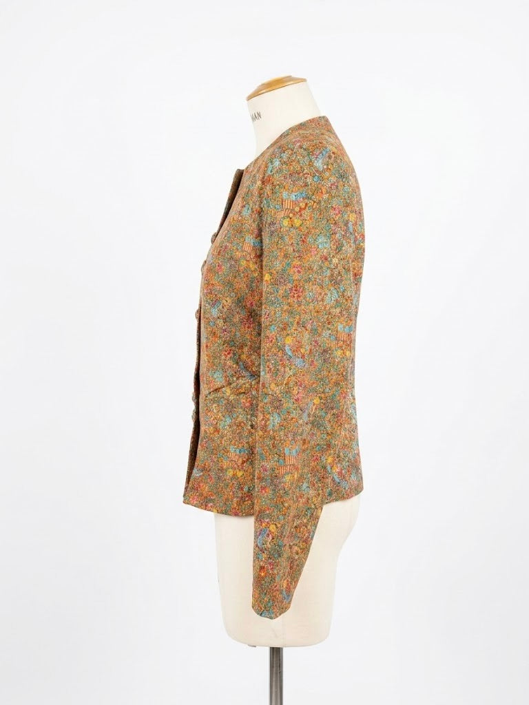 Veste Yves Saint Laurent Rive Gauche en coton métallisé